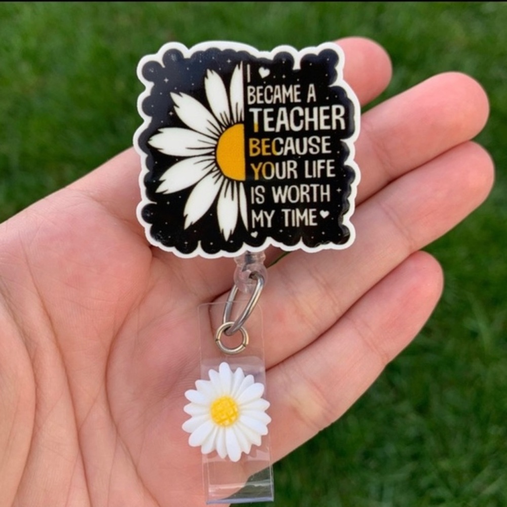 Teacher Appreciation Week Day Teachers Educators Education Badge Holder Reel
